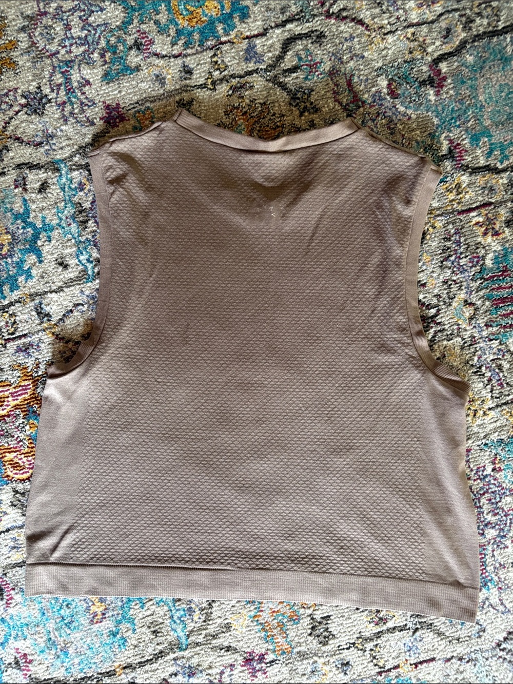 Varley Taupe Textured Muscle Tank Top - Picture 6 of 7